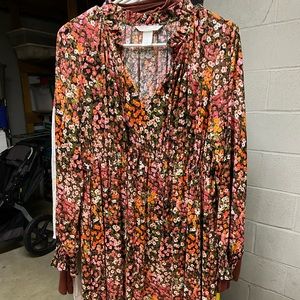 Midi floral maternity dress